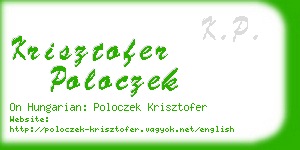 krisztofer poloczek business card